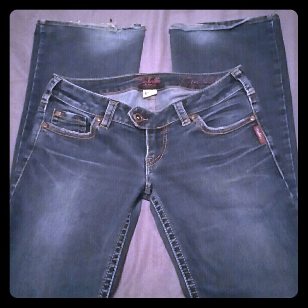Womens silver jeans